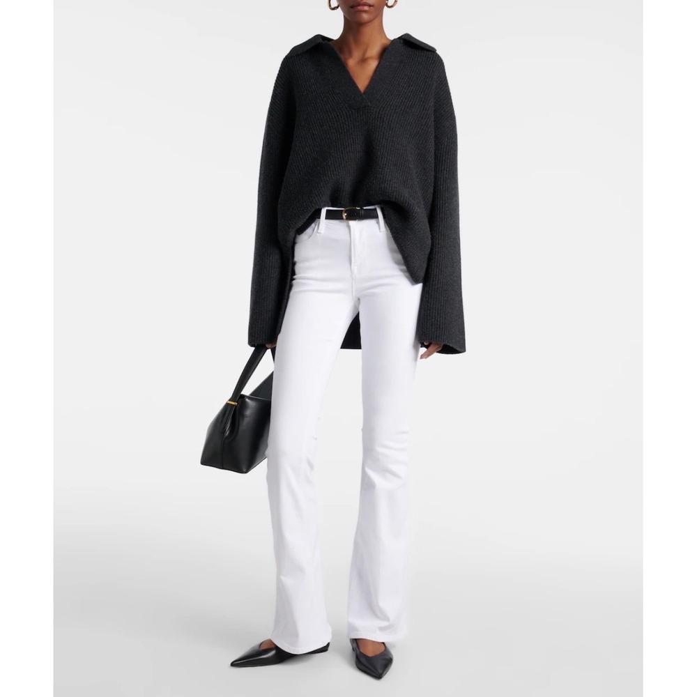 FRAME Le High Flare Jeans Women 27 Blanc White Mid Rise Bell Bottom Denim Chis